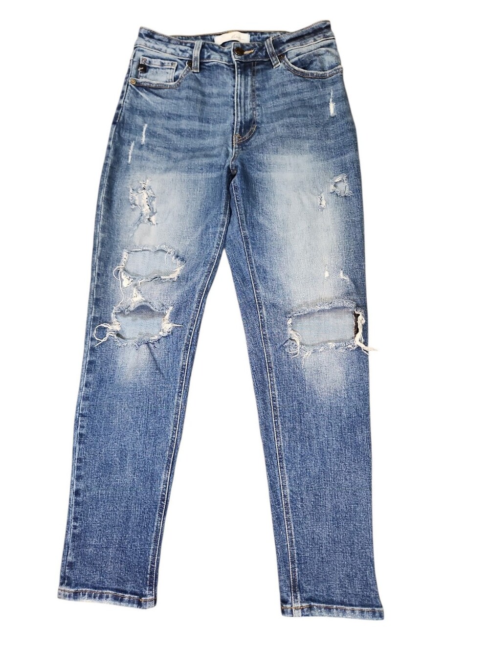 Kancan Womens Blue Jeans Size 5 26 Distressed Denim Casual Skinny Jeans